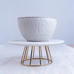 GENERICO - Bowl Flor Puntos Beige