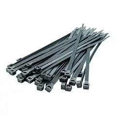 GENERICO - Amarra Cable Negra 200 x 2.5 mm (100 Unidades)