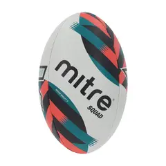 MITRE - Balon Rugby Squad Blanco T.4