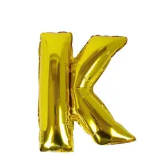 GENERICO - Globo Metalizado Letra "K" Dorado 40 pulgadas
