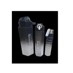 GENERICO - Botella Motivacional Triple Negro 2Ltr 900ml 300ml