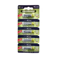 MACROTEL - Pack 5 Pilas Recargables AAA 1000mha