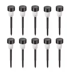 GENERICO - Pack 10 Faroles Tipo Estacas Solares Jardin-patio Led Blanca