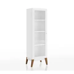 BE DESIGN - VITRINA 1 PUERTA MALTA BLANCO