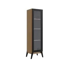 BE DESIGN - Vitrina 1 Puerta Amber Café Negro