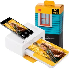 KODAK - Set Impresora De Fotos Dock Plus + 80 papeles (Fotos 10x15 cm)