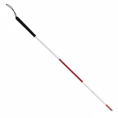 TOPMEDIC - Bastón Para Ciego no Vidente de Aluminio Plegable Resistente Mango Antideslizante