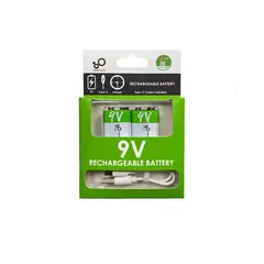 GENERICO - Pilas Recargable USB 9V 2und