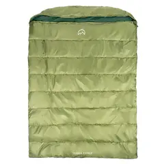 TERRA FORCE - SACO DE DORMIR DOBLE CLIMA FRÍO VERDE
