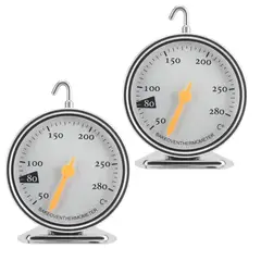 GENERICO - Pack X2 Termómetro Para Horno Medidor Temperatura Cocina Acero Inox
