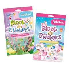 ADETEC - Block Sticker Con Aromas Hadas +250 Stickers - 851