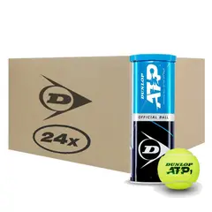 DUNLOP - Caja de Pelotas de Tenis ATP X3 - 24 Tarros