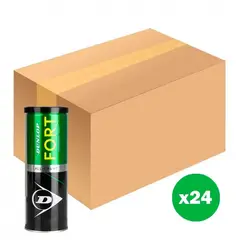 DUNLOP - Caja de Pelotas Tenis Fort All Court X3 - 24 Tarros
