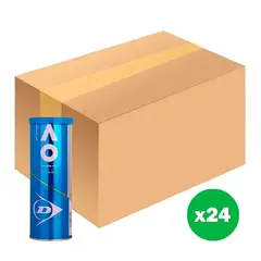 DUNLOP - Caja de Pelotas Tenis Australian Open X3 - 24 Tarros