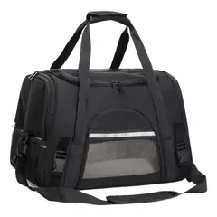 LISM - Bolso Transportador Mascota Avion Viajes 43x25x28 Cm Malla
