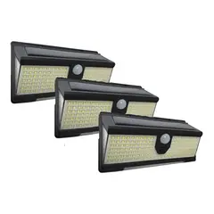 GENERICO - Pack X3 Foco Exterior Luz Led Solar Focos Solares 100w
