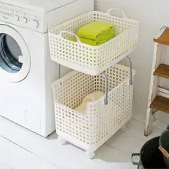 LIKE-IT - Canasto de Lavandería 31 Lts. - Permite Uso de Ruedas Opcionales. Fabricado en Japón.
