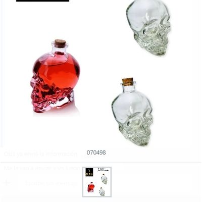 Generico Licorera De Calavera Grande Para Almacenar Bebidas