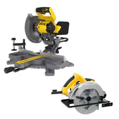 STANLEY - Sierra Ingleteadora 7-14 20V + Sierra Circular 1600W SCM701-B2