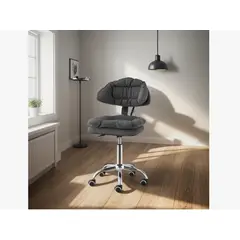 GENERICO - Silla De Escritorio Acolchada Altura Regulable Gris oscuro yz-01b