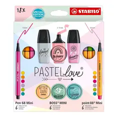 STABILO - Set 18 Destacadores Y Lapices Tiralineas Point Boss