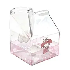 SANRIO - Taza de vidrio en forma de cartón de leche Kawaii My Melody