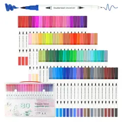EVERSO - 80 Marcadores De Doble Punta Tipo Pincel Colores-B