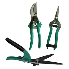 GREEN SEASON - Set De 2 Tijeras De Podar + Tijera Corte De Pasto