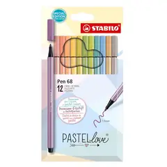 STABILO - Set Pastel Love 12 Colores Lapices Rotulador Pen 68