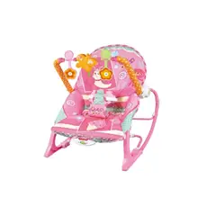 GENERICO - Silla Mecedora Vibratoria Multifuncional Para Bebes Rosado