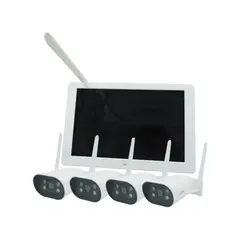 SRICAM - Kit 4 Camaras Bala Wifi Nvr Monitor 10 Pulgadas 8ch Audio Full Color