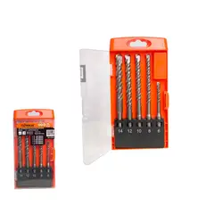 FLOWMAK - Set de brocas para concreto rotomartillo SDS 5 piezas