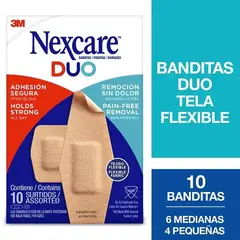 NEXCARE - Duo Parche Remocion Sin Dolor Tamaño Surtido 10 Unidades