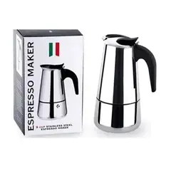 GENERICO - Cafetera Italiana 9 Tazas Inoxidable Espresso Maker Manual