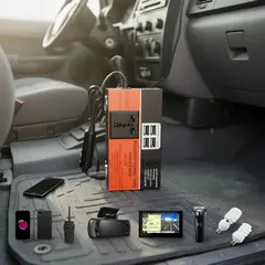 GENERICO - Inversor De Voltaje Auto Convertidor Corriente 12v 220v 15k FIGOIMPORT