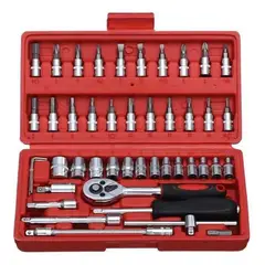 U BUY - Pack 2 Juego Caja Set Dados Chicharra Herramientas 46 Piezas