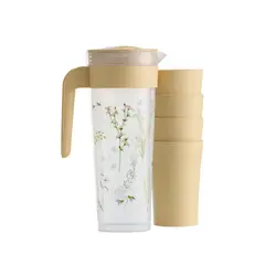 URBAN PRODUCTS - JARRA 1,1L CON 4 VASOS AMARILLO