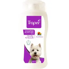 TRAPER - Shampoo Pelaje Claro Aroma Durazno 260 ml