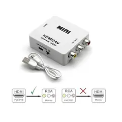 GENERICO - Adaptador Conversor Hdmi A Rca Av Full Hd