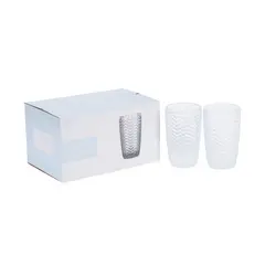 HOMEWELL - Set 6 Vasos Vidrio Transparente 380Ml