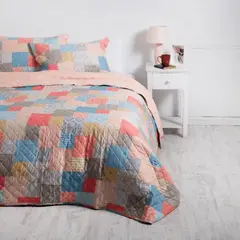 MASHINI - Quilt 1.5 Plazas Cosido Patchwork Geminis