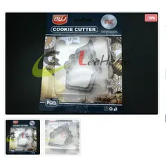 GENERICO - Cortador De Galletas 3 Piezas De Metal Figura Helado