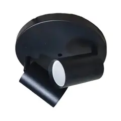 HB LEDS - Pack 3 Foco Sobrepuesto Redondo 2xGU-10 Altair II Negro Ampolleta Fría