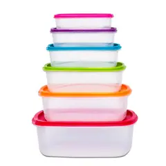 GENERICO - Set 5 Taper Cierre Hermetico Tupper Contenedor