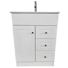 MODERN SPACE - Mueble Vanitorio 70x47 Cm Termolaminado Blanco Completo