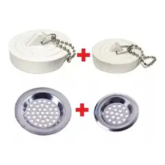 GENERICO - Set Rejillas Y Tapones Lavaplatos Fregadero Atrapa Basura