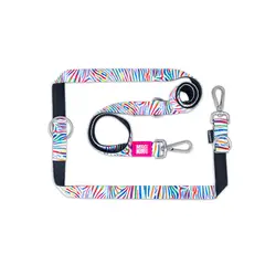 MAX & MOLLY - Correa Perro Multifunción L Magic Zebra 2,5cm 2mt Max and Molly