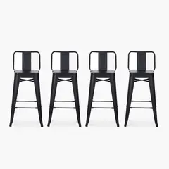 FORM DESIGN - Pack 4 Tolix Taburetes c/resp 67 Metal Negro Form