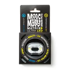 MAX & MOLLY - Luz Led Collar Perro Ultra Matrix Negra Max and Molly