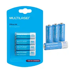 MULTILASER - Pilas Aa Recargables X4 2500mah Fx